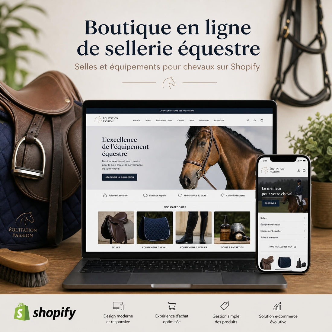 Pourquoi une sellerie a tout à gagner à lancer sa boutique shopify en 2026